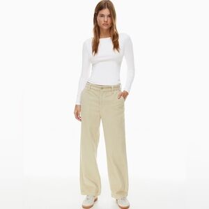 TNA relaxed fit Corduroy Ripcord Pants in Light Beige size 2